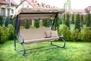 Furnide Huśtawka ogrodowa "Relax Plus" beżowa (1602) 9