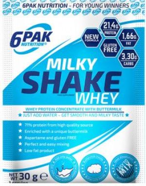6PAK Nutrition Milky Shake Whey Strawberry-Whip Cream 30g 1