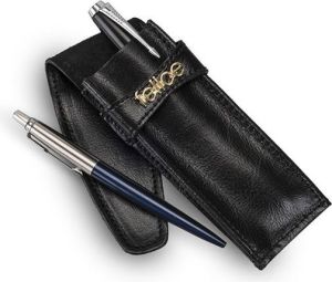 Piórnik Felice Skórzane damskie etui na długopisy, pióro FA13 czarne 2