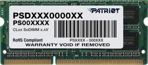 Pamięć do laptopa Patriot Signature, SODIMM, DDR3, 8 GB, 1600 MHz, CL11 (PSD38G16002S) 1