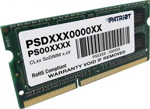 Pamięć do laptopa Patriot Signature, SODIMM, DDR3, 8 GB, 1600 MHz, CL11 (PSD38G16002S) 2