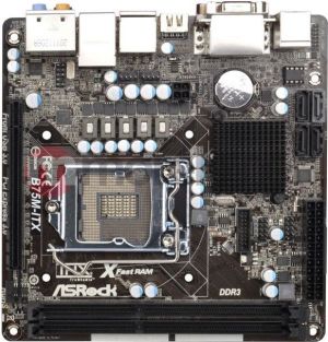 Płyta główna ASRock B75M-ITX B75 s1155 2DDR3 USB3/GLAN mITX - B75M-ITX 1