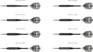Harrows Rzutki Steeltip Black Arrows czarne 23g 2