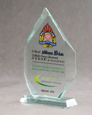 Victoria Sport Trofeum szklane z nadrukiem kolorowym LuxorJet i etui 1