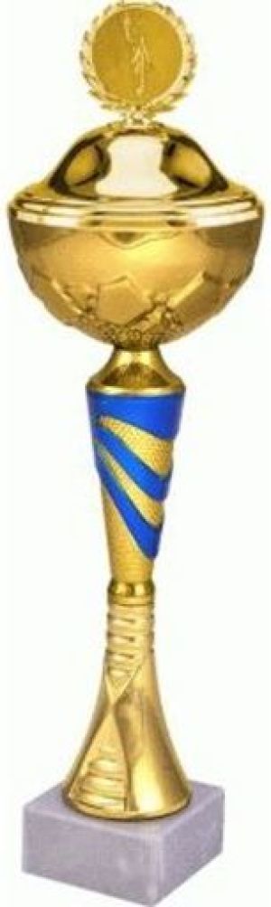 Victoria Sport Puchar metalowy złoty z przykrywką 9047/AP 1
