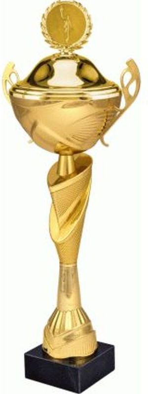 Victoria Sport Puchar metalowy złoty z przykrywką 7134/AP 1