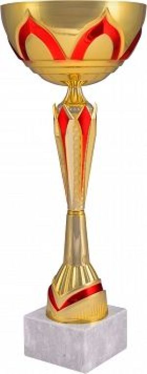 Victoria Sport Puchar metalowy złoto-czerwony 7136B 1