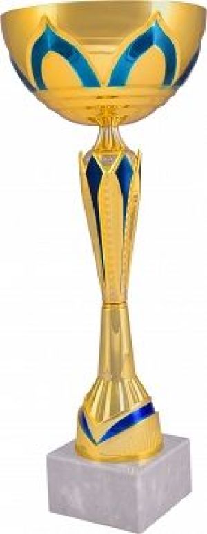 Victoria Sport Puchar metalowy złoto-niebieski 7137B 1