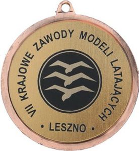 Victoria Sport Medal brązowy stalowy trzecie miejsce z grawerowaniem na laminacie 1