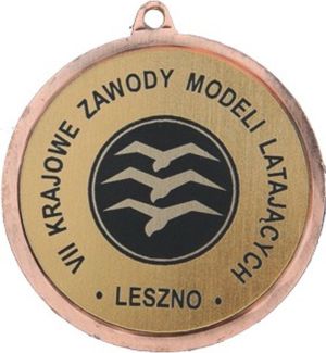 Victoria Sport Medal brązowy biathlon z miejscem na emblemat 25 mm z grawerowaniem na laminacie 1