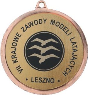 Victoria Sport Medal brązowy- pływanie - medal stalowy z grawerem na laminacie 1