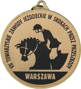 Victoria Sport Medal złoty- biegi - medal stalowy z grawerem na laminacie 1