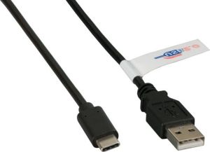 Kabel USB EFB USB-A - USB-C 1 m Czarny (K5258SW.1) 2