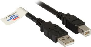 Kabel USB EFB USB-A - USB-B 1 m Czarny (K5256SW.1) 2