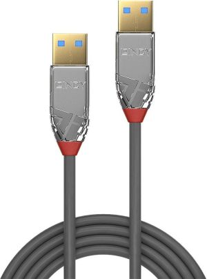 Kabel USB Lindy USB-A - USB-A 2 m Szary (36627) 2