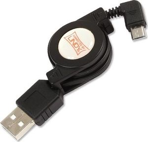 Kabel USB Lindy Lindy Aufroll. USB2.0 A/MicroB Kabel Länge: ca. 0,8m 1