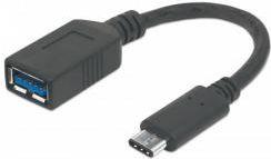 Adapter USB Manhattan USB-C - USB Czarny  (355285) 1