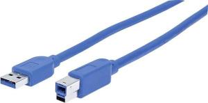Kabel USB Manhattan USB 3.0 Typ A -> Typ B 1m 1
