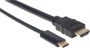 Kabel USB Manhattan USB-C - HDMI 1 m Czarny (152235) 2