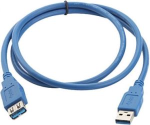 Kabel USB Techly USB-A - USB-A 1 m Niebieski (ICOC-U3-AA-10-EX) 2