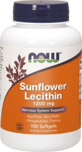 NOW Foods Sunflower Lecithin 1200mg 100 kapsułek 1