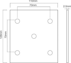 Maclean Płyta montażowa 130x110 mm do uchwytu MCTV-567-MCTV-567 2