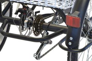 Enero Rower 3-kołowy 24" rehabilitacyjny 6-biegowy czarny 10