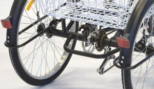 Enero Rower 3-kołowy 24" rehabilitacyjny 6-biegowy czarny 2