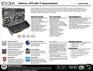 Karta graficzna EVGA GeForce GTX660Ti 2048MB DDR5/192b D/H/DP PCI-E SC (02G-P4-3662-KR) 7