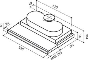 Okap Elica Okap teleskopowy Elica Gea 2M GR IX/A/60 2