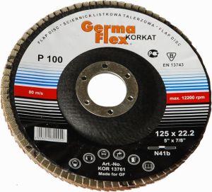 GERMAFLEX Ściernica listkowa 125mm P100 (GLKN41B125-100) 2