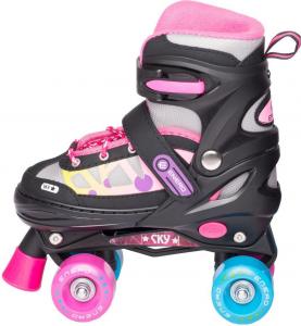 Enero Wrotki czarno-różowe Sky r. 30-33 4