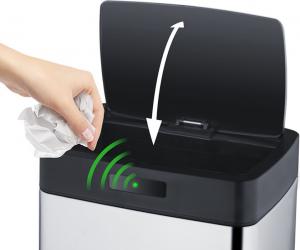 Kosz na śmieci Lamart Sensor bezdotykowy 45L stal nierdzewna (LT8044) 4