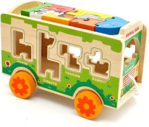 iBOX Drewniany autobus układanka (W05C066) 2