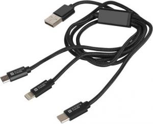 Kabel USB Natec USB-A - Lightning 1 m Czarny (NKA-1202) 1