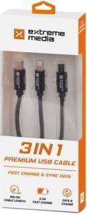 Kabel USB Natec USB-A - Lightning 1 m Czarny (NKA-1202) 3
