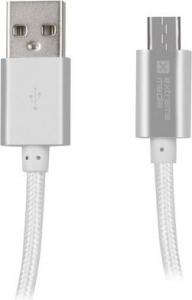 Kabel USB Natec USB-A - microUSB 1 m Srebrny (NKA-1211) 1