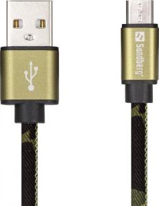 Kabel USB Sandberg USB-A - microUSB 1 m Zielony (441-15) 1