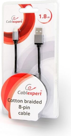 Kabel USB Gembird USB-A - Lightning 1 m Szary (CCB-mUSB2B-AMLM-6) 3