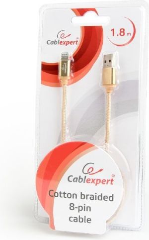 Kabel USB Gembird USB-A - Lightning 1 m Złoty (CCB-mUSB2B-AMLM-6-G) 3