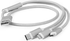 Kabel USB Gembird USB-A - 1 m Szary (CC-USB2-AM31-1M-S) 1