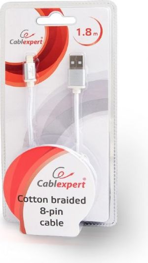 Kabel USB Gembird USB-A - Lightning 1.8 m Srebrny (CCB-mUSB2B-AMLM-6-S) 3