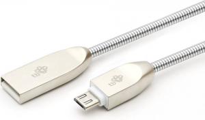 Kabel USB TB Print microUSB - USB-A 1 m Srebrny (AKTBXKU2MBA100S) 1
