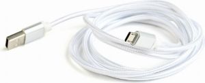 Kabel USB Gembird USB-A - microUSB 1.8 m Srebrny (CCB-mUSB2B-AMBM-6-S) 1