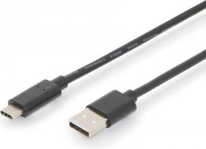 Kabel USB Digitus USB-A - USB-C 3 m Czarny (AK-300148-030-S) 1