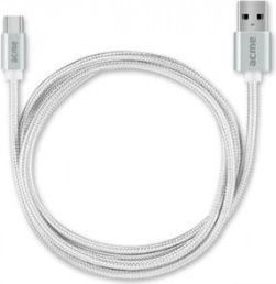 Kabel USB Acme USB-A - USB-C 1 m Srebrny (504445) 1