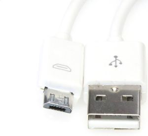 Kabel USB Platinet USB-A - microUSB 1 m Biały (OUPVC3MW) 1