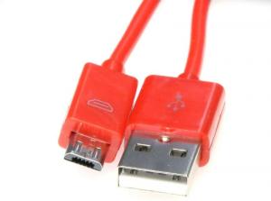 Kabel USB Platinet USB-A - microUSB 1 m Czerwony (OUPVC3MR) 3