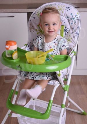 FUN BABY Krzesełko do karmienia dzieci, rozkładane - Basic- zielone 19