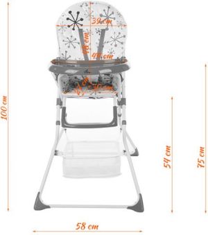 FUN BABY Krzesełko do karmienia dzieci, rozkładane - Basic- zielone 20